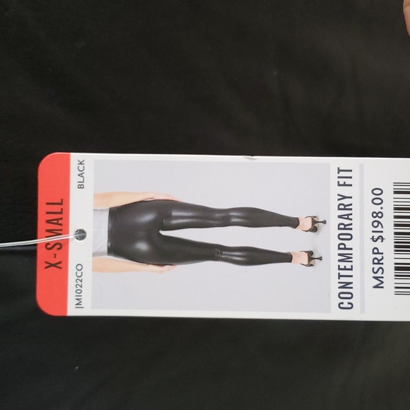 Joie faux leather leggings black size XS with raw hem high rise new with tags - Picture 3 of 8